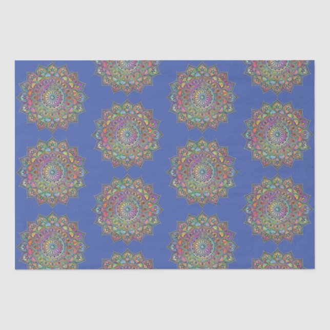 Classy Colourfully Mandala India Style 1 Tissue Paper (Front)