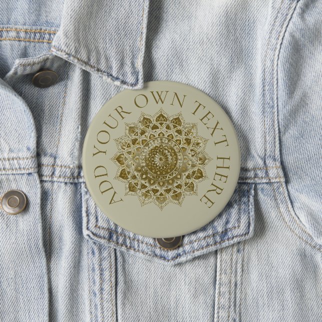 Classy Colourfully Mandala India Style 4 10 Cm Round Badge (In Situ)