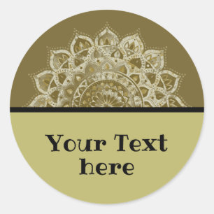 Classy Colourfully Mandala India Style 4 Classic Round Sticker