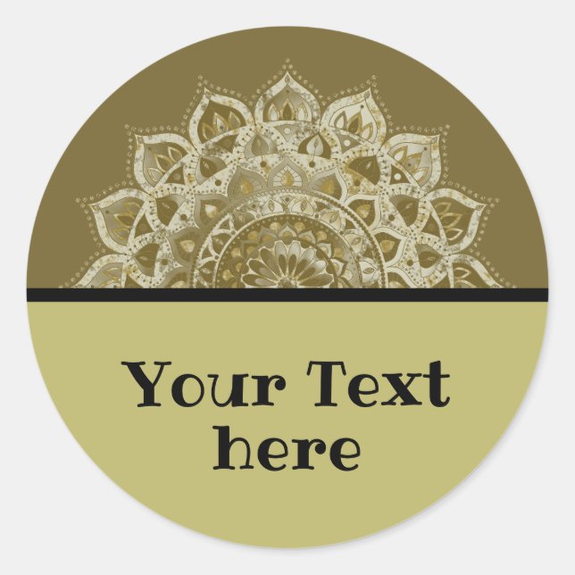 Classy Colourfully Mandala India Style 4 Classic Round Sticker (Front)