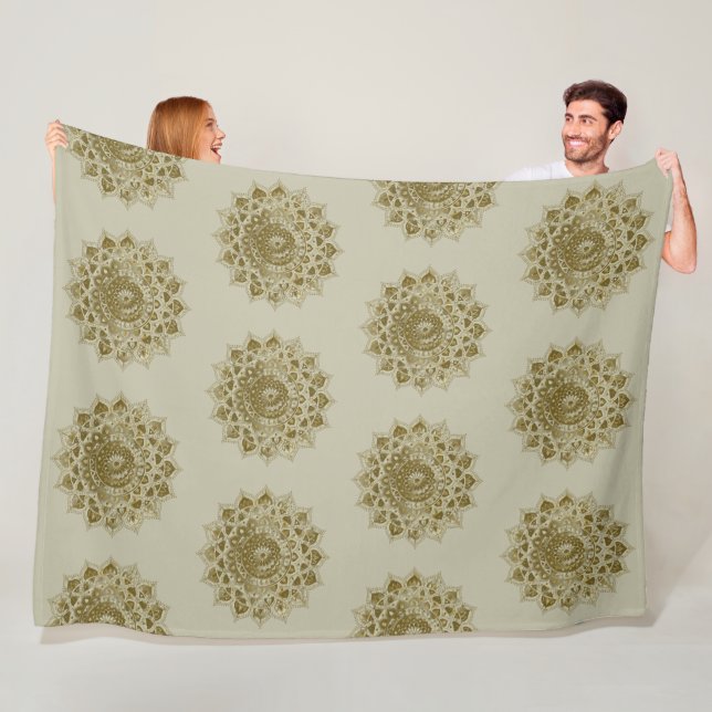Classy Colourfully Mandala India Style 4 Fleece Blanket (In Situ)