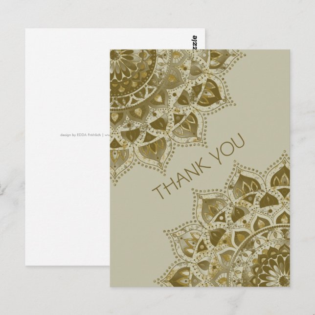 Classy Colourfully Mandala India Style 4 Postcard (Front/Back)