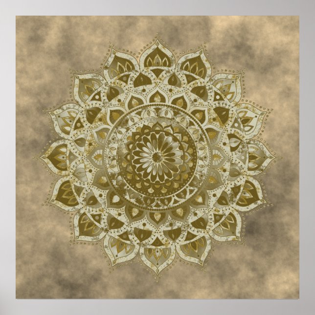 Classy Colourfully Mandala India Style 4 Poster (Front)