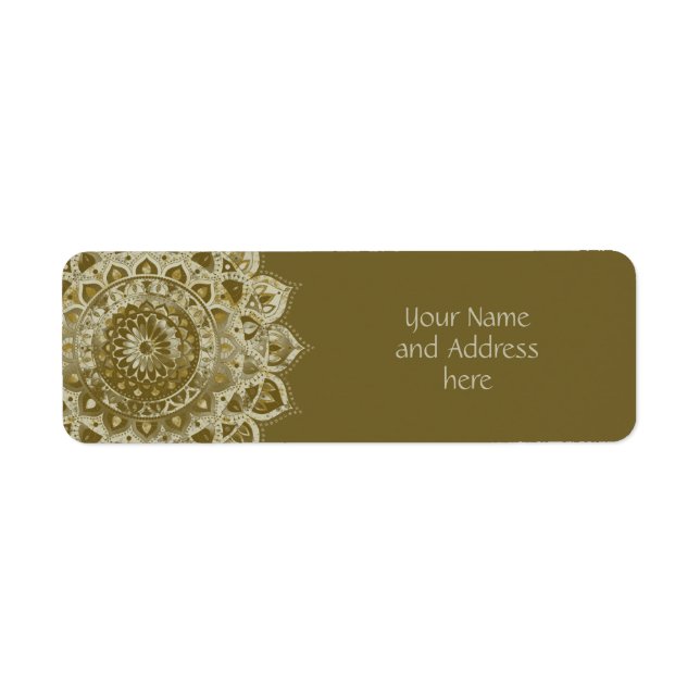 Classy Colourfully Mandala India Style 4 Return Address Label (Front)