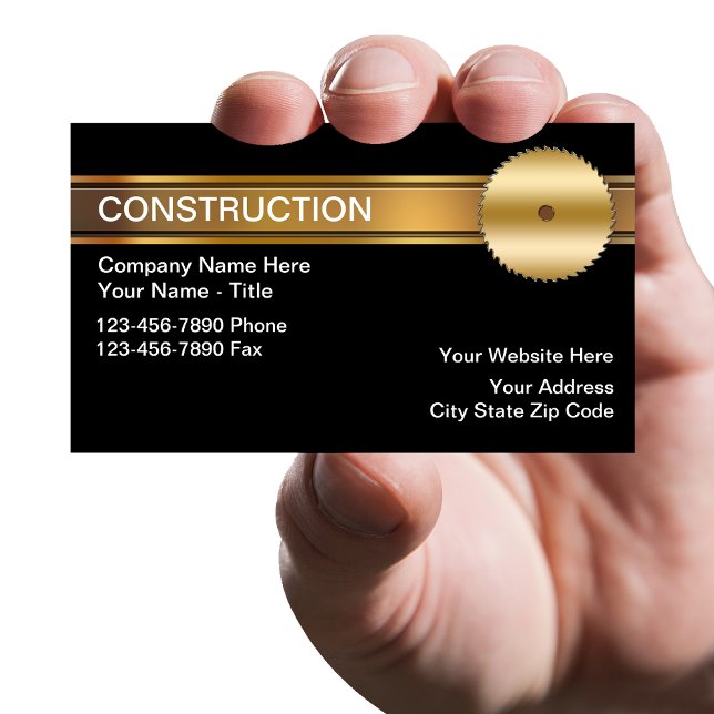 Classy Construction Business Cards (Creator Uploaded)
