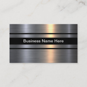 Classy Construction Metallic Business Cards