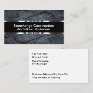Classy Construction Theme Business Cards