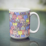 Classy Cool Christmas Cats Funny Coffee Mug<br><div class="desc">Girly-Girl-Graphics at Zazzle: Modern Classy Cool Cute Elegant Trendy Customisable Colourful Pastel Purple, Pink, Blue, and Grey Funny Christmas Cats Lovers Printed Pattern White Classic Ceramic Coffee Mug features a fashionably chic design and makes a uniquely lovely Christmas Holidays or any day gift for yourself or your friends and family....</div>