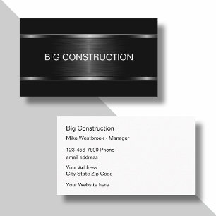 Classy Cool Construction Business Cards