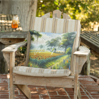 Classy Country Cottage Floral Art Painting Cushion