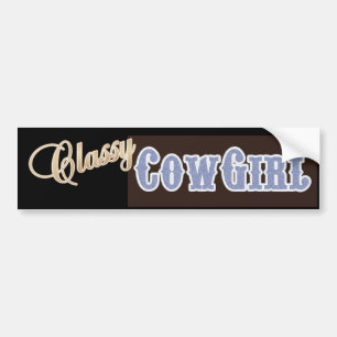 Classy Cowgirl Bumper Sticker