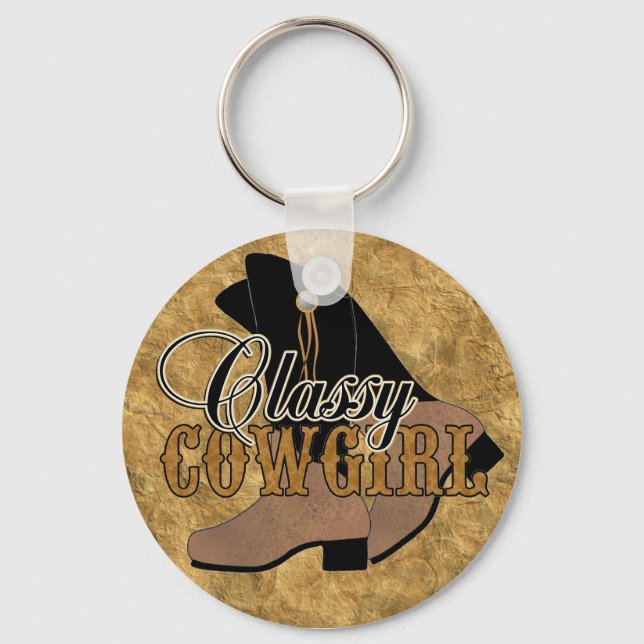 Classy Cowgirl keychain (Front)