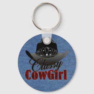 Classy Cowgirl Rodeo Queen Keychain (MRK-Revised)