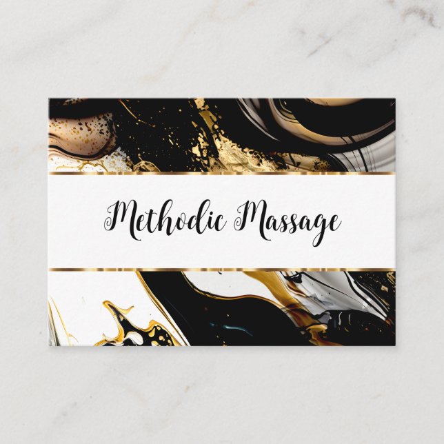 Classy Creative Massage Therapist Businesscards Business Card (Front)