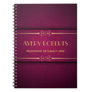 Classy crimson mandala Elegant Professional Notebook
