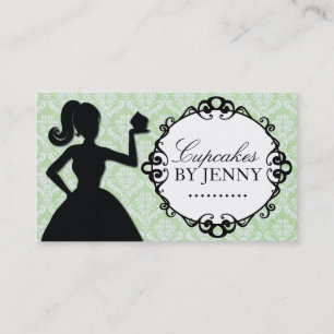 Classy Cupcake Silhouette Business Cards
