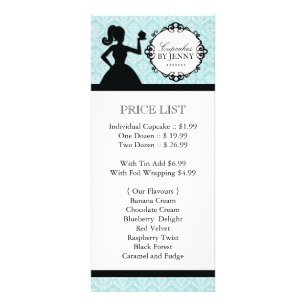 Classy Cupcake Silhouette Rack Card