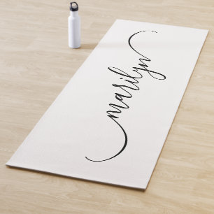 Classy Curved Swash Signature Name Yoga Mat