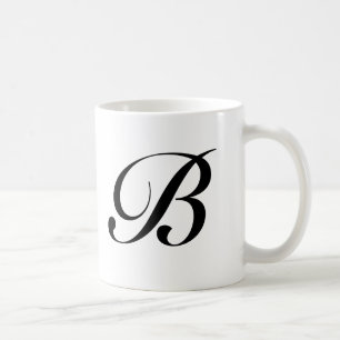 Classy custom add your own initial monogram text coffee mug