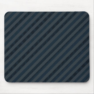 Classy Custom Dark Aqua & Navy Blue - Stripes Mouse Pad