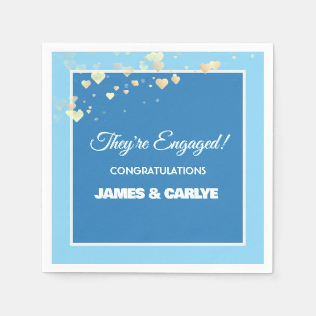 Classy, Custom Engagement Congrats  Napkin (Front)