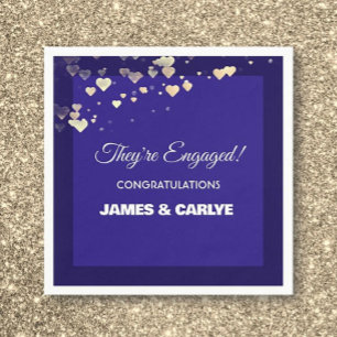 Classy, Custom Engagement Congrats  Napkin
