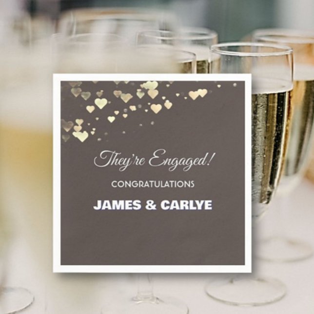 Classy, Custom Engagement Congrats  Napkin (Creator Uploaded)