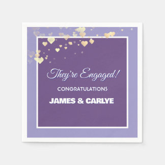 Classy, Custom Engagement Congrats  Napkin