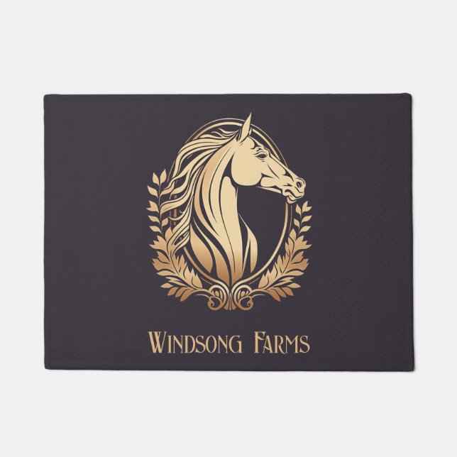 Classy Custom Horse Farm Doormat (Front)