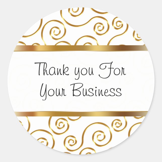 Classy Customer Thank You Stickers (Front)