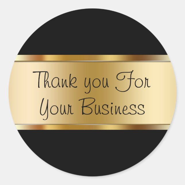 Classy Customer Thank You Stickers (Front)