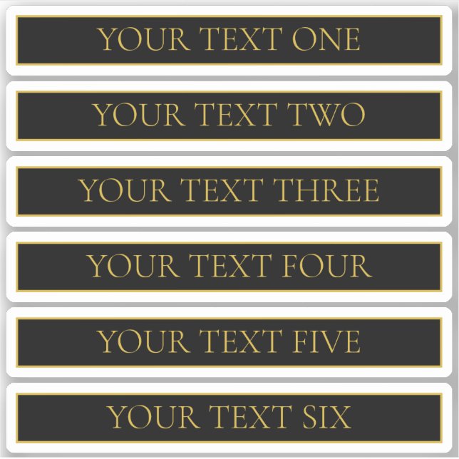 Classy Customisable Black & Faux Gold (Front)