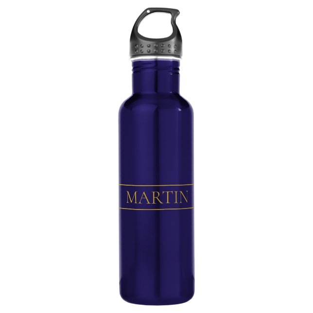 Classy Customisable Gold Text & Lines 710 Ml Water Bottle (Front)
