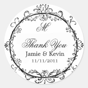 Classy Customisable Monogrammed Stickers