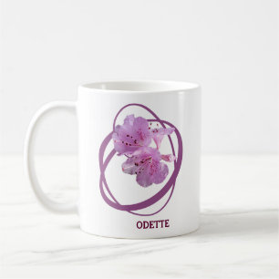 Classy Customizable O monogram pink rose flowers C Coffee Mug