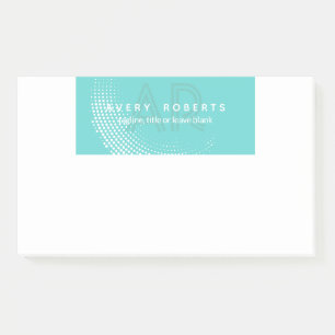 Classy cyan Elegant luxury geometric Post-it Notes
