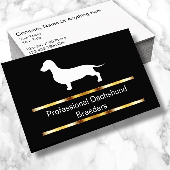Classy Dachshund Breeder Business Cards (Creator Uploaded)