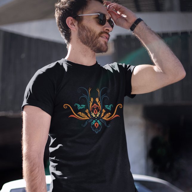 Classy Damask Geometric Flora With Branches T-Shir T-Shirt (Creator Uploaded)