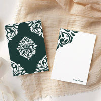 Classy Damask Regency Phthalo Green