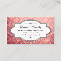 Classy Damask Wedding Website (honeysuckle)