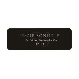 Classy Dark Brown Return Address Label