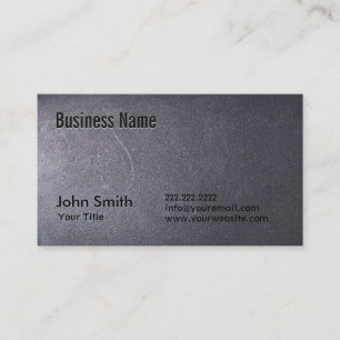 Classy Dark Grey Leather Texture Business Card