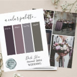 Classy  Dark Lilac  Wedding colours Palette Card 2<br><div class="desc">Classy  Dark Lilac  Wedding colours Palette Card 2024</div>