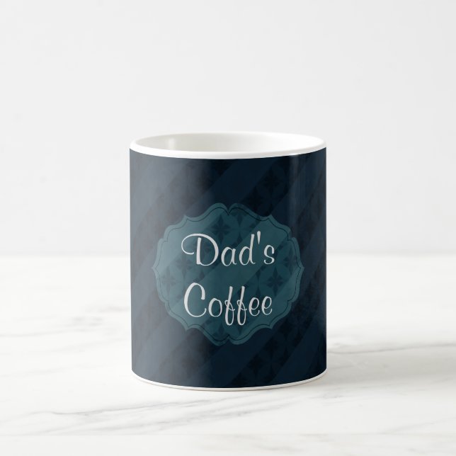 Classy Dark Navy Custom Monogram Version 2.2 Coffee Mug (Center)