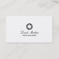 Classy Dark Shutter Photography Business Card