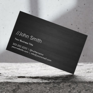 Classy Dark Wood Texture Business Card