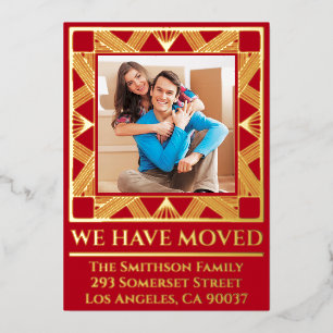 Classy Deco Chic Personalised Moving Announcement 