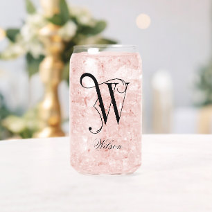 Classy Decorative H Personalised Can Glass