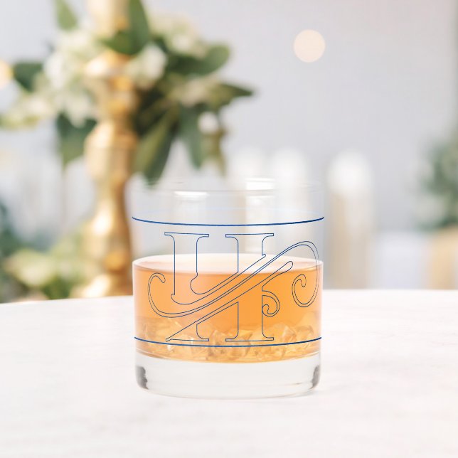 Classy Decorative Letter H Whiskey Glass (Insitu (Wedding))