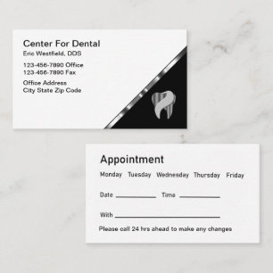 Classy Dentist Office Appointment Reminder Card